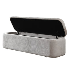 Orane Gray Bench w/Storage - Ornate Home