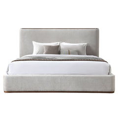 Orane Gray Fabric Upholstered Queen Bed - Ornate Home