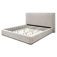 Orane Gray Fabric Upholstered Queen Bed - Ornate Home