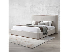 Orane Gray Fabric Upholstered Queen Bed - Ornate Home