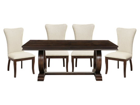 Oratorio Dark Cherry 5-piece Dinig Table Set - Ornate Home