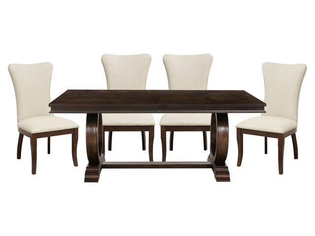 Oratorio Dark Cherry 5-piece Dinig Table Set - Ornate Home