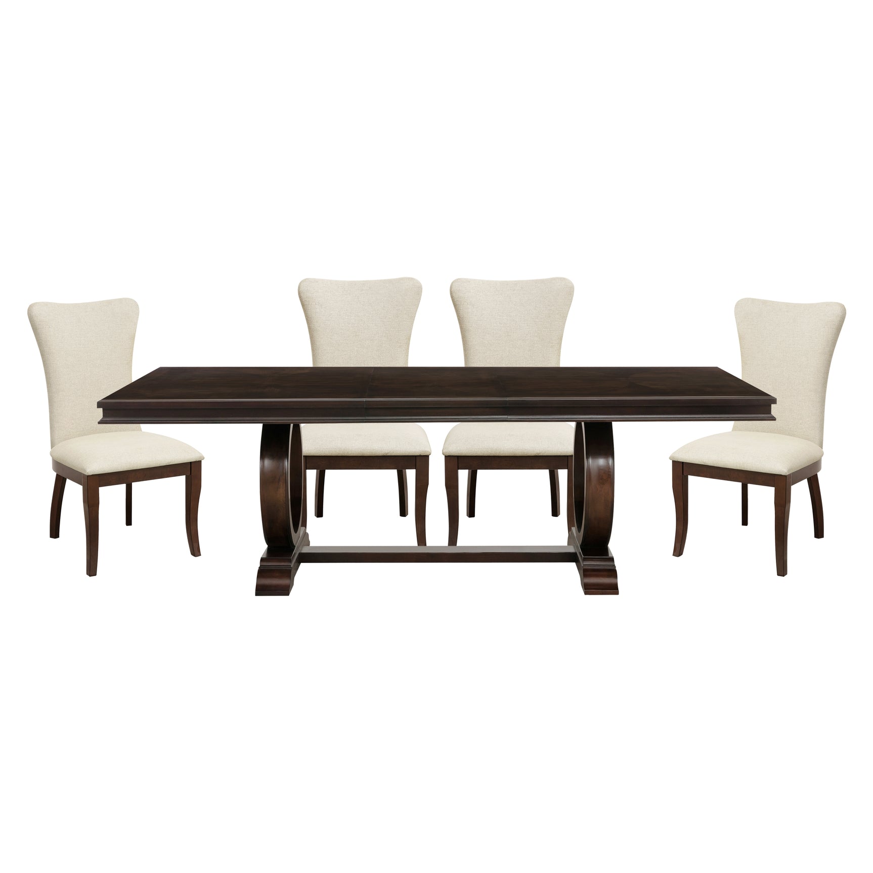 Oratorio Dark Cherry 5-piece Dinig Table Set - Ornate Home