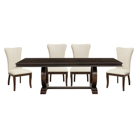 Oratorio Dark Cherry 5-piece Dinig Table Set - Ornate Home