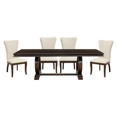 Oratorio Vanilla/Cherry 5pc Dining Set - Ornate Home