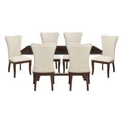 Oratorio Vanilla/Cherry 7pc Dining Set - Ornate Home