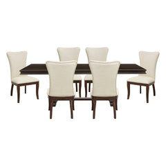 Oratorio Vanilla/Cherry 7pc Dining Set - Ornate Home