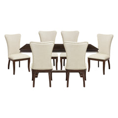 Oratorio Vanilla/Cherry 7pc Dining Set - Ornate Home