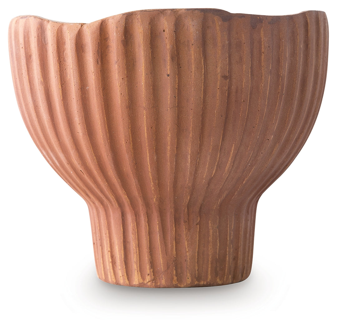 Orban Sienna/White Vase - Ornate Home