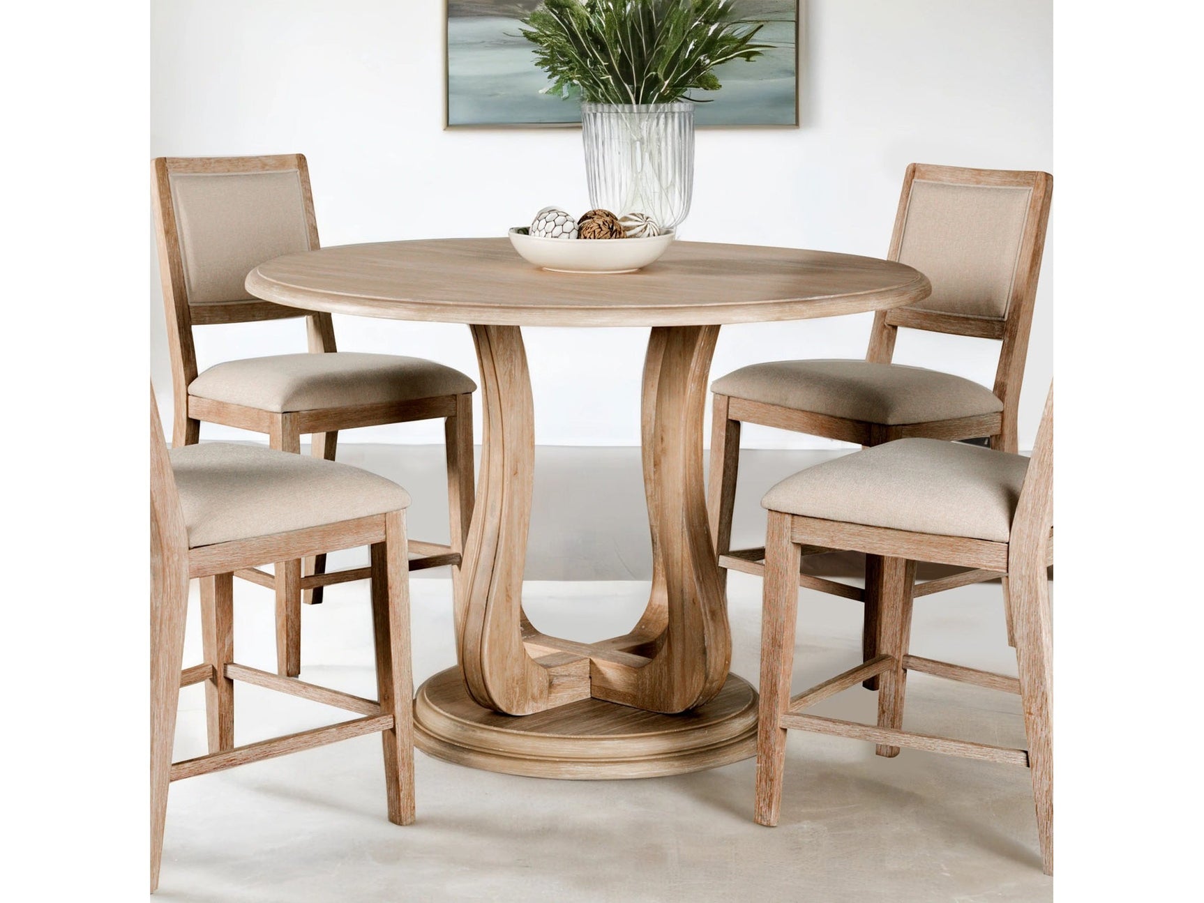 Orbetello Natural/Beige 5 Piece Counter Ht. Set - Ornate Home