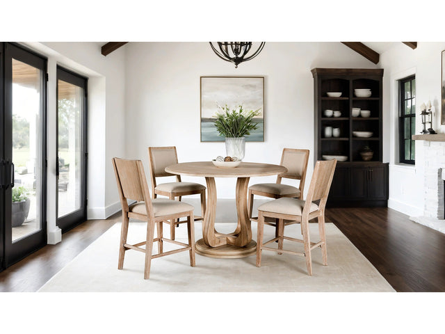 Orbetello Natural/Beige 5 Piece Counter Ht. Set - Ornate Home