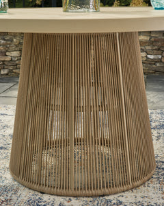 Orchard Beach Beige Outdoor Dining Table - Ornate Home