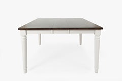 Orchard Park Dark Brown/Light Grey Counter Dining Table w/ 6 Stools, Bench - Ornate Home