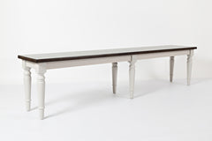 Orchard Park Dark Brown/Light Grey Ext. Dining Table w/ 4 Chairs, Bench - Ornate Home