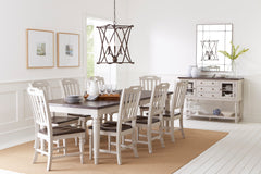 Orchard Park Dark Brown/Light Grey Ext. Dining Table w/ 4 Chairs - Ornate Home