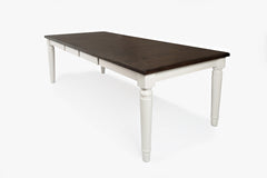Orchard Park Dark Brown/Light Grey Ext. Dining Table w/ 4 Chairs - Ornate Home