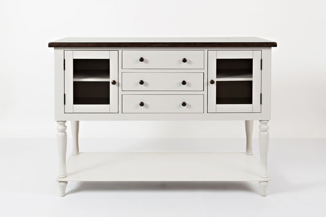 Orchard Park Dark Brown/Light Grey Server - Ornate Home
