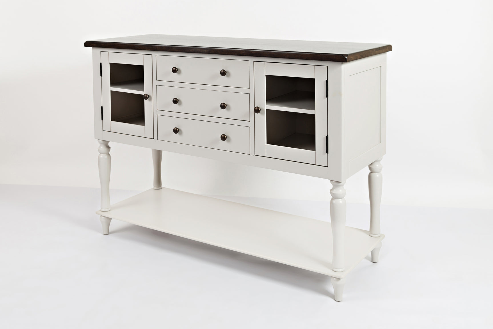 Orchard Park Dark Brown/Light Grey Server - Ornate Home