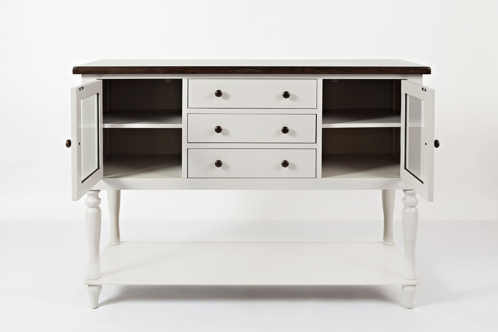 Orchard Park Dark Brown/Light Grey Server - Ornate Home