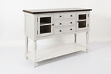 Orchard Park Dark Brown/Light Grey Server - Ornate Home