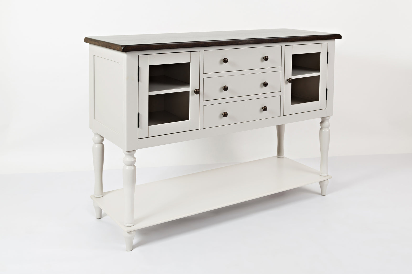 Orchard Park Dark Brown/Light Grey Server - Ornate Home