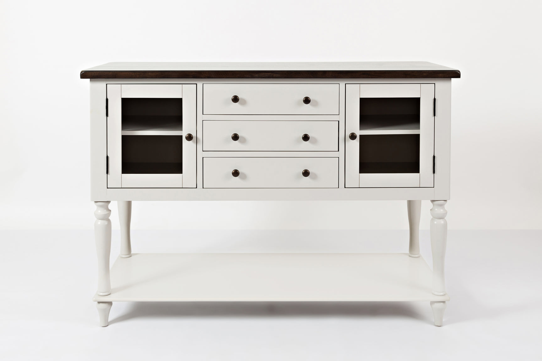Orchard Park Dark Brown/Light Grey Server - Ornate Home