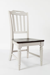 Orchard Park Dark Brown/Light Grey Slatback Chair (Set of 2) - Ornate Home