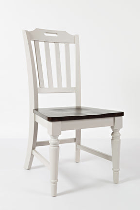 Orchard Park Dark Brown/Light Grey Slatback Chair (Set of 2) - Ornate Home