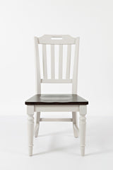 Orchard Park Dark Brown/Light Grey Slatback Chair (Set of 2) - Ornate Home