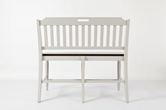 Orchard Park Dark Brown/Light Grey Slatback Counter Bench - Ornate Home