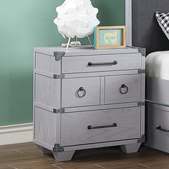 Orchest Gray Nightstand w/ USB - Ornate Home