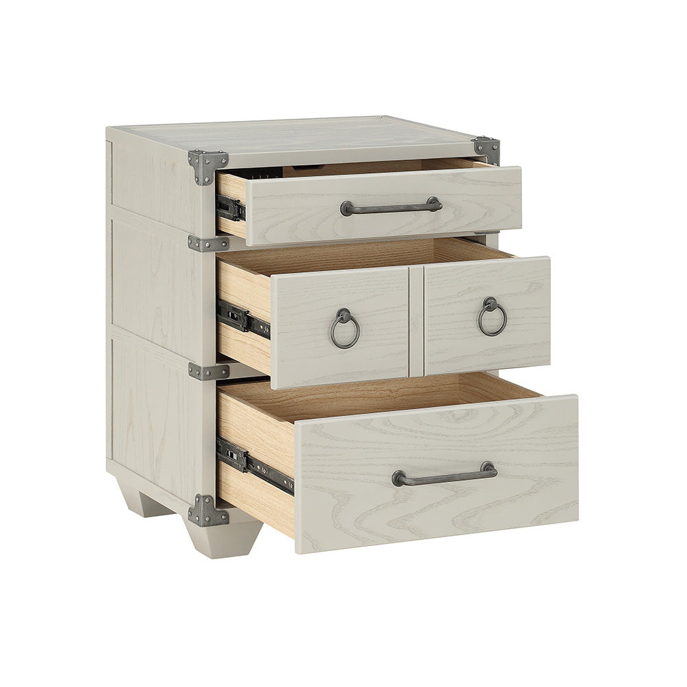 Orchest Gray Nightstand w/ USB - Ornate Home