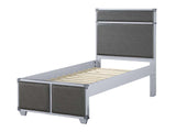 Orchest Gray PU & Gray Twin Bed - Ornate Home