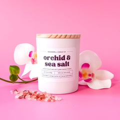 Orchid & Sea Salt 5.3oz Soy Candle - Ornate Home