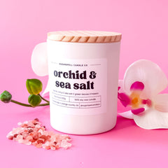 Orchid & Sea Salt 5.3oz Soy Candle - Ornate Home