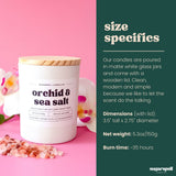 Orchid & Sea Salt 5.3oz Soy Candle - Ornate Home