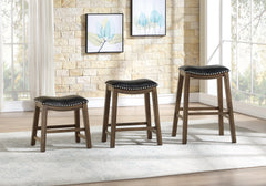 Ordway Black/Brown Counter Height Stool - Ornate Home