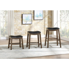 Ordway Black/Brown Dining Stool - Ornate Home