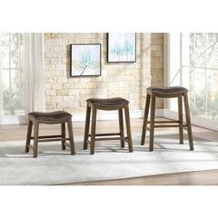 Ordway Brown/Brown Dining Stool - Ornate Home
