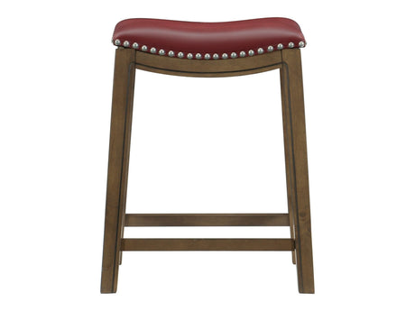 Ordway Red/Brown Counter Height Stool - Ornate Home