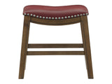 Ordway Red/Brown Dining Stool - Ornate Home