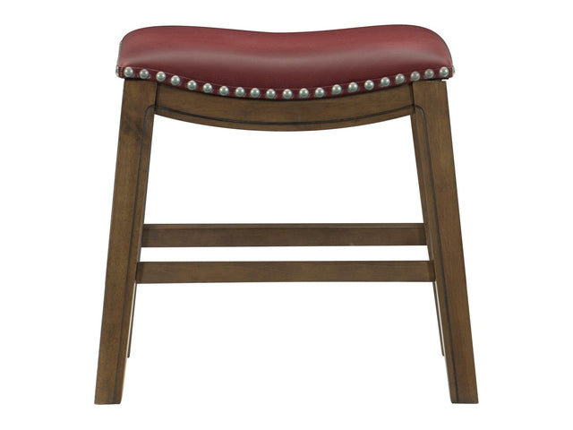 Ordway Red/Brown Dining Stool - Ornate Home