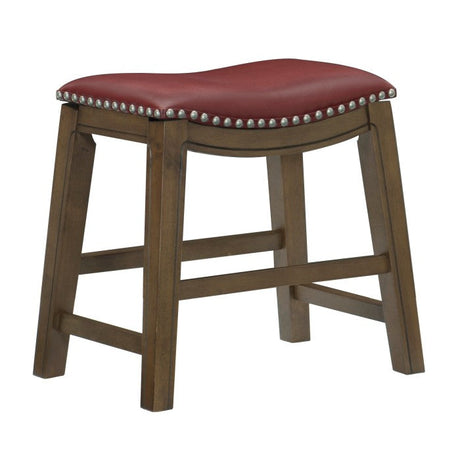 Ordway Red/Brown Dining Stool - Ornate Home