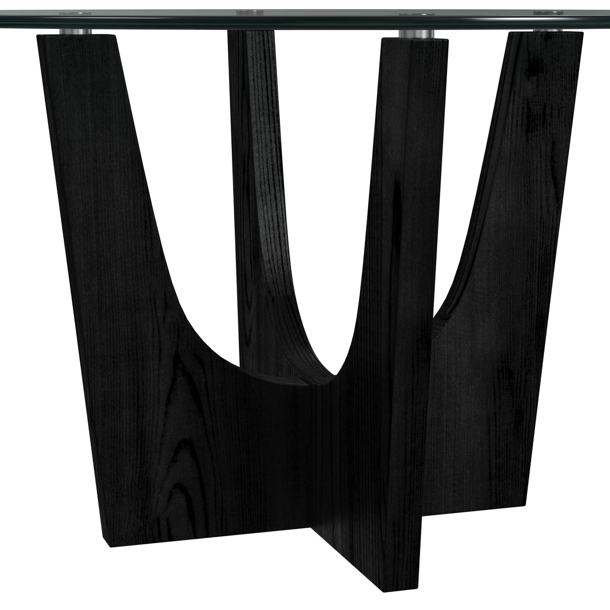 Oregon Black 5-Piece Counter Height Dining Set with Round Counter Table with Glass Top & Four Chairs - Ornate Home