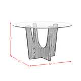 Oregon Black 5-Piece Counter Height Dining Set with Round Counter Table with Glass Top & Four Chairs - Ornate Home