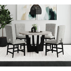 Oregon Black/Grey 5-Piece Counter Height Dining Set - Ornate Home