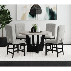 Oregon Black/Grey 5-Piece Counter Height Dining Set - Ornate Home
