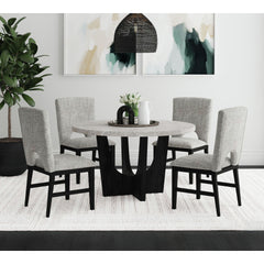 Oregon Black/Grey 5-Piece Standard Height Dining Set - Ornate Home