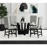 Oregon Black/Grey Counter Side Chair (Set of 2) - Ornate Home