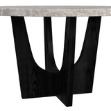 Oregon Black/Grey Round Counter Table with Faux Marble Top - Ornate Home